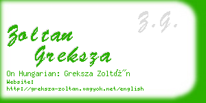 zoltan greksza business card